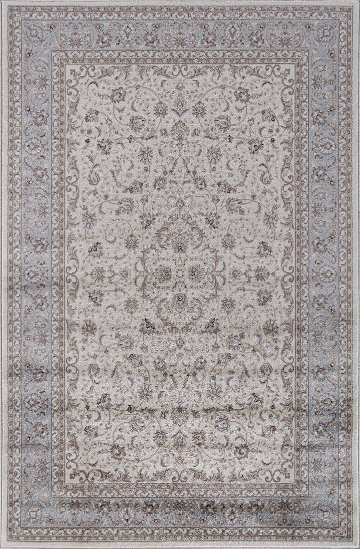 Ковер для жилой комнаты Merinos Valencia Deluxe F014-STAN-CREAM-L.BLUE (2x4)