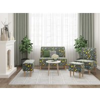 Диван Mio Tesoro Одос Принт (лимон серый/ткань микровелюр)