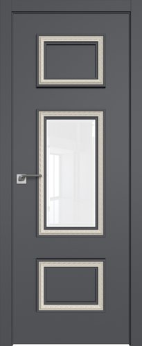 ProfilDoors 67SMK (серый матовый, стекло белое, белая патина)