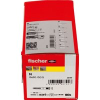 Дюбель-гвоздь Fischer N 6 x 80/50 S 48790 (100 шт)