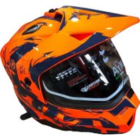 Мотошлем AIM JK802Y 802Y-015-YM (Y/M, оранжевый/синий)