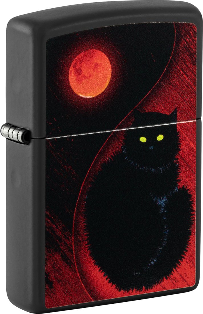 

Зажигалка Zippo Black Matte Black Cat 48453