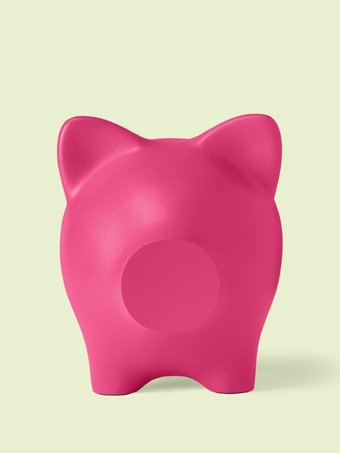 

Копилка для денег PIG BANK свинка-копилка XL Розовый (фуксия)