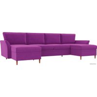 П-образный диван Лига диванов София 100067 (микровельвет, фиолетовый)