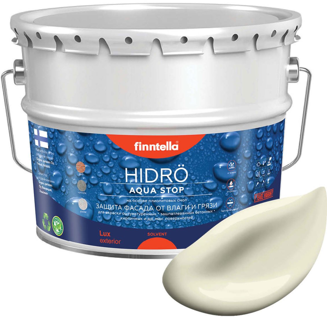 

Краска Finntella Hidro Kermainen F-14-1-9-FL121 9 л (желтый)