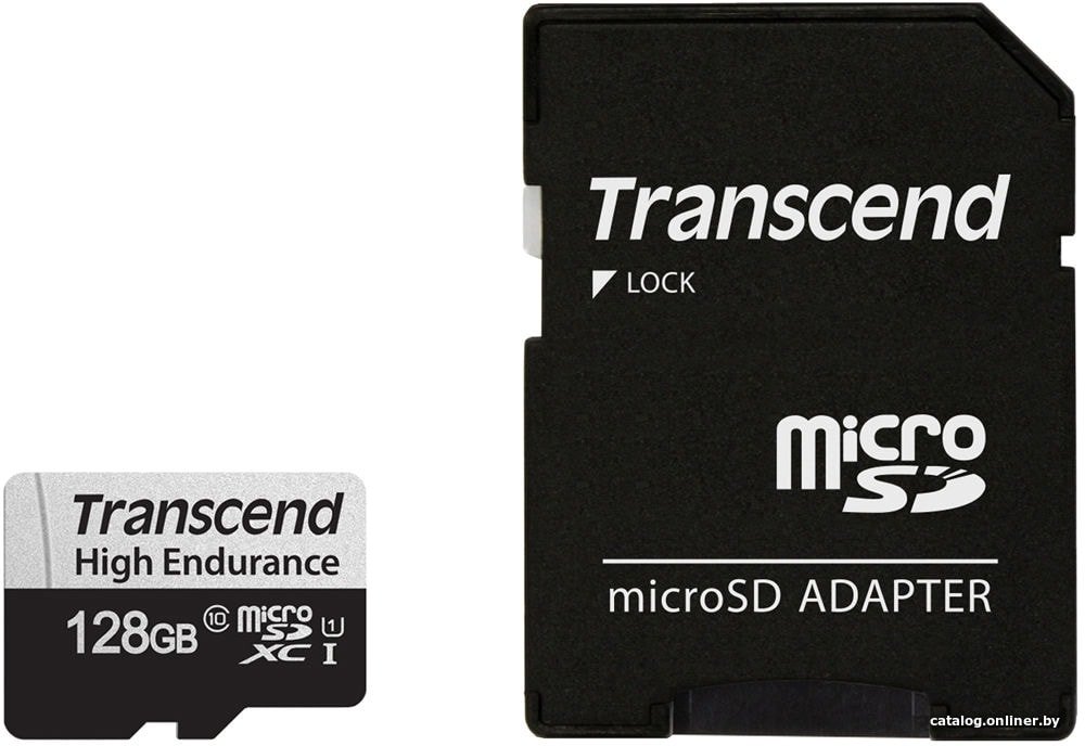 Карта памяти Transcend microSDXC TS128GUSD350V 128GB (с адаптером)
