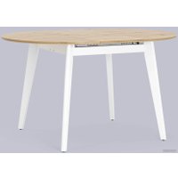 Кухонный стол Stool Group Rondo 100-135x100 80.557.01 8029 (дуб/белый)
