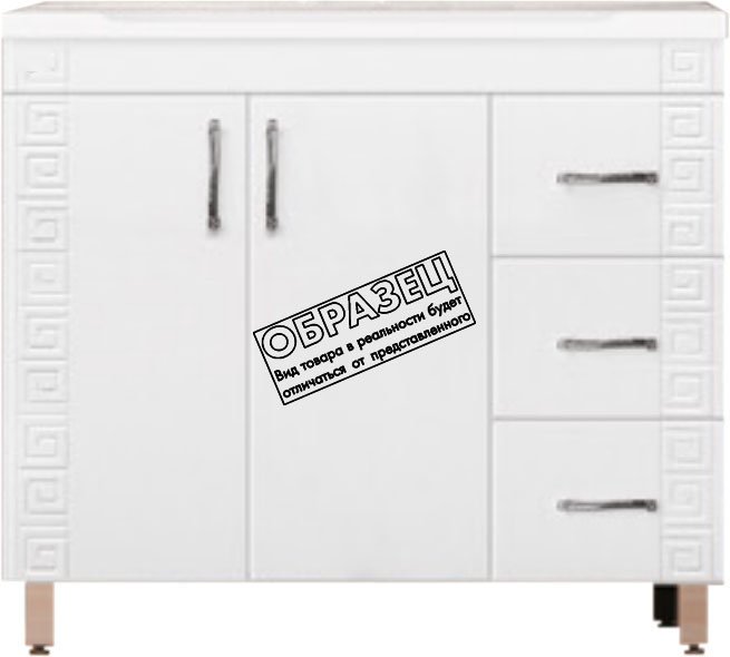 

Style Line Тумба под умывальник Родос 100 3 ящика (для классической раковины)