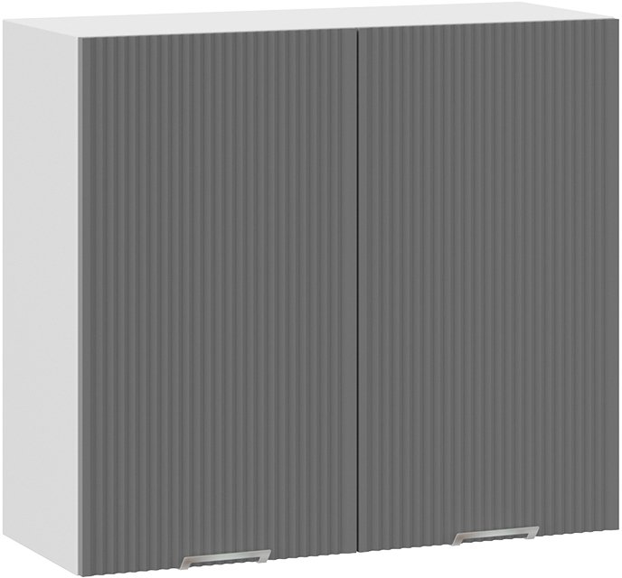 

Шкаф навесной Трия Кимберли 1В8 (белый/титан)