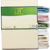 Простыня Альвитек Сатин однотонный 180x214 ПР-СО-180(180)-КРЕМ (кремовый)