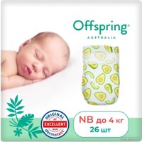 Подгузники Offspring NB 2-4 кг Авокадо OF01NB26AVO (26 шт)