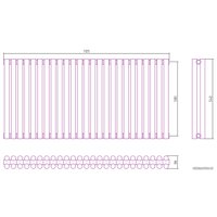 Стальной трубчатый радиатор Сунержа Эстет-11 500х1125 25 секций (матовый черный)
