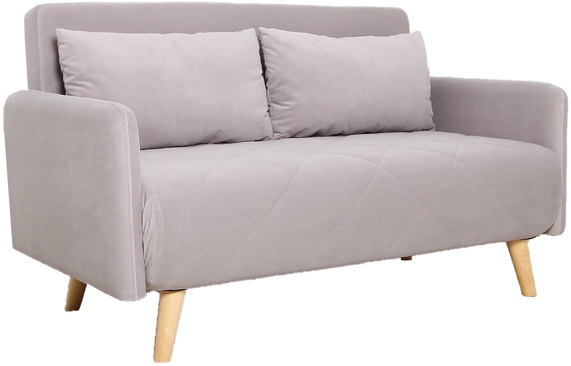 Диван DiArt Элли 1100 с подлокотниками (велюр Магия 53/ножки светлые)