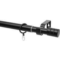 Карниз для штор Sundays Home Цилиндр Раздвижной 25/28мм 1-рядный (черный матовый, 2-3.6м) в Гомеле