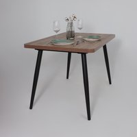 Кухонный стол Мамадома Borg radial-120 раздвижной 120-160х80 (дуб веллингтон/черный)