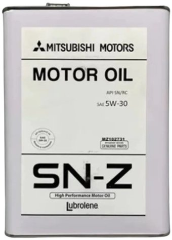 Моторное масло Mitsubishi LUBROLENE SN-Z 5W-30 API SN 4л
