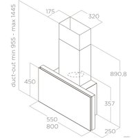 Кухонная вытяжка Elica Plat WH/F/80 PRF0165712