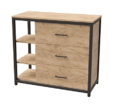 

Комод Millwood Neo Loft К-1.1 СМ Л (дуб золотой Craft-металл черный)