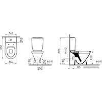 Унитаз напольный Vitra Norm Blum 9839B099-7201