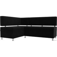 Угловой диван Лига диванов Стайл левый 114525L (микровельвет черный)