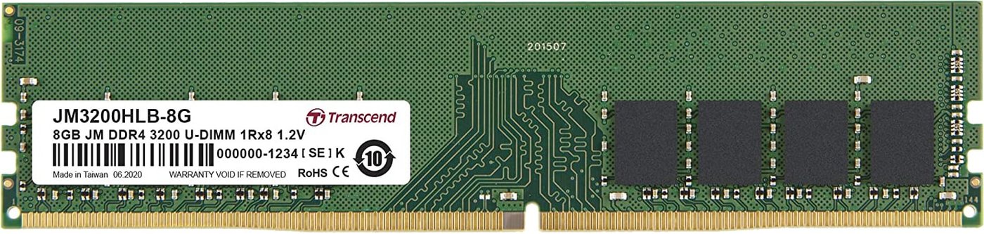 

Оперативная память Transcend JetRam 8GB DDR4 PC4-25600 JM3200HLB-8G