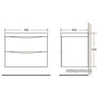  BelBagno Тумба под умывальник Marino-700-2C-SO-RCA-P (rovere cioccolato)