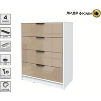Комод Интерлиния Концепт КТ-К80 Глосс (белый платинум/капучино глянец)