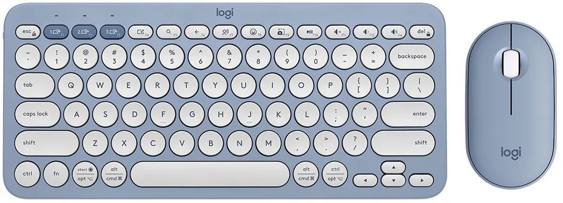 

Офисный набор Logitech Pebble 2 Combo (голубой, нет кириллицы)