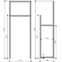 Вешалка для одежды Allerd 120 Rion 120x45 1070200000 (черный муар)
