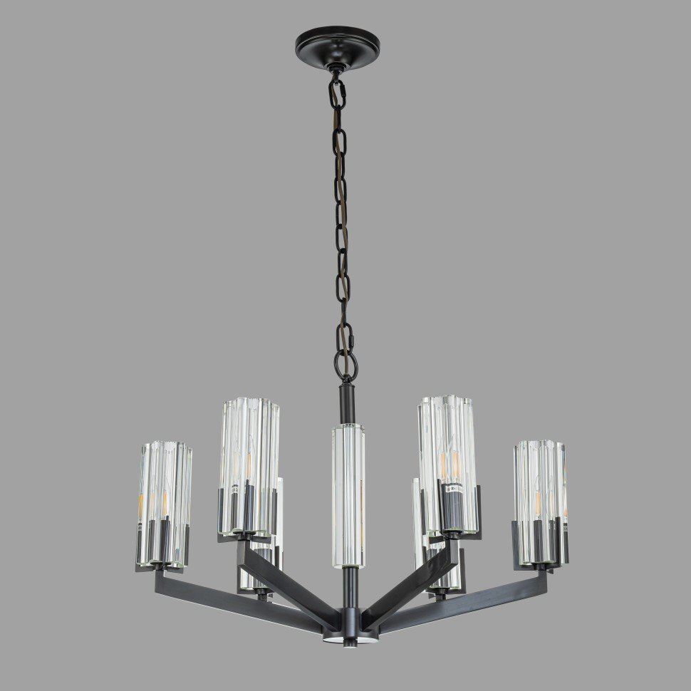 

Подвесная люстра Belfast Malone 6035-6 BL CL (черный/стекло)