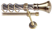 

Карниз для штор Lm Decor Люксор 101 2р витой 25/16мм (антик, 3.6м)