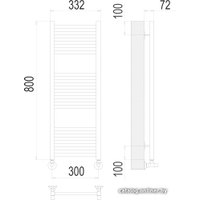 Полотенцесушитель TERMINUS Аврора П16 300х800