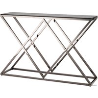 Консольный стол Stool Group Инсигния 115x30 ECST-026-BG-SK (стекло Smoke/сталь темный хром)