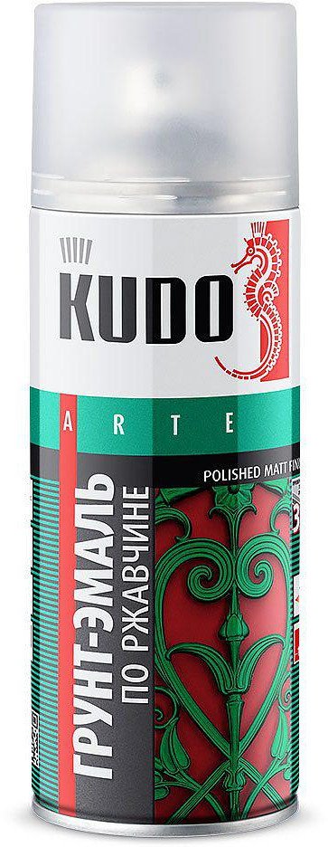 

Грунт-эмаль Kudo По ржавчине RAL 9005 KU-319005 0.52 л (черный)