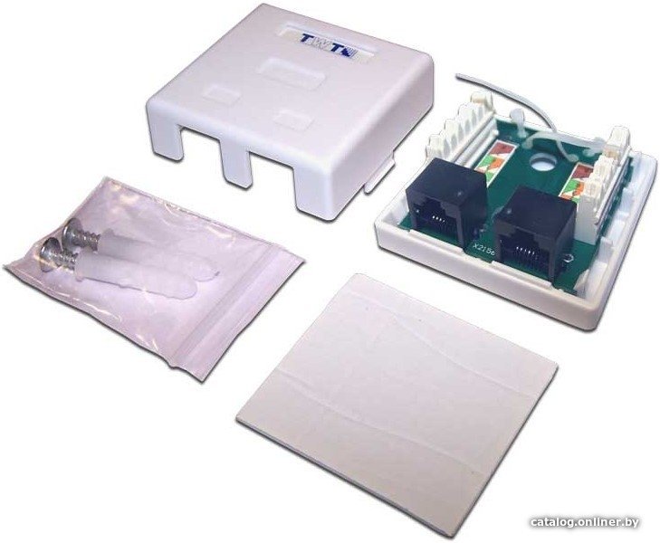 Розетка компьютерная TWT TWT-SM2-4512-WH