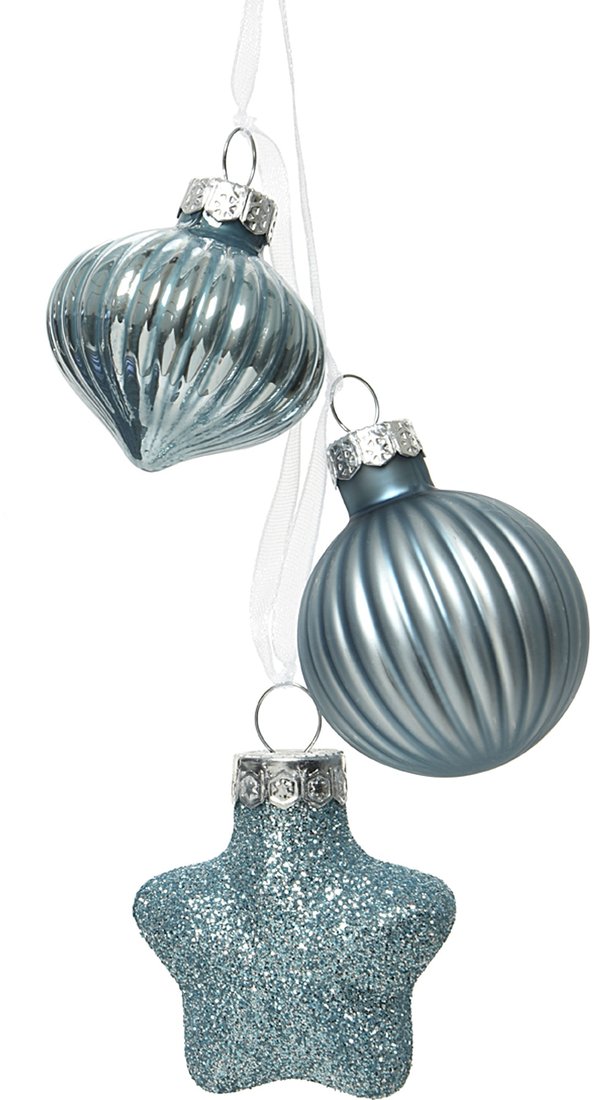 

Елочная игрушка Albero Di Natale Стеклянные фигуры 3.5х4.11.5 см 121091-1 (голубой)