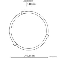 Светильник-тарелка Sonex Duna 253 (золото)