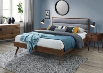 Кровать Halmar Orlando 160x200 (серый/орех)