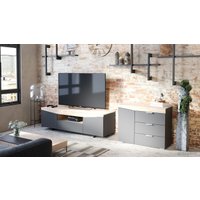 Тумба Трия ТВ тип 1 (дуб сонома/графит серый)