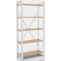 Стеллаж Hype Mebel Стандарт-2 50x200 (белый/дуб галифакс натуральный)