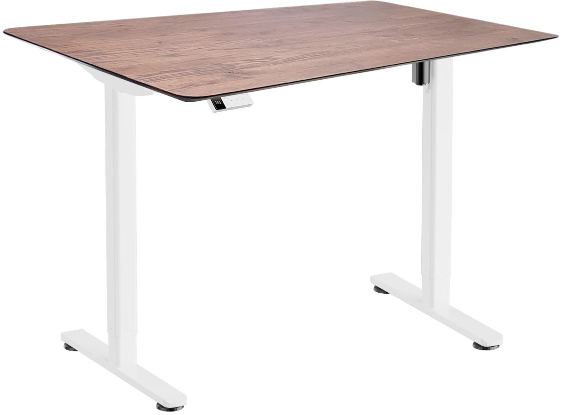 

Стол для работы стоя ErgoSmart Wooden Electric Desk Slim 1300х750х27 мм (скошенный край, дуб мореный/белый)