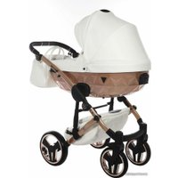 Универсальная коляска Junama Glow V2 (2 в 1, белый/матовая медь)