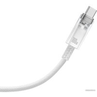 Кабель Baseus Explorer Series Fast Charging Cable Auto Power-Off For Overheating 100W USB Type-C - USB Type-C (1 м, белый)