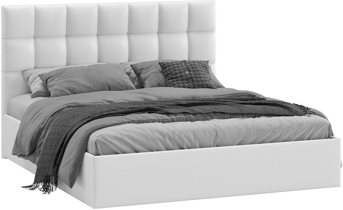 

Кровать Трия Эмбер универсальный тип 1 с ПМ 160x200 (экокожа белый Polo)
