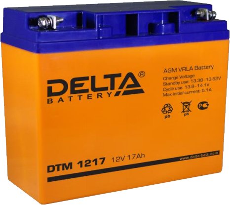 

Аккумулятор для ИБП Delta DTM 1217 (12В/17 А·ч)