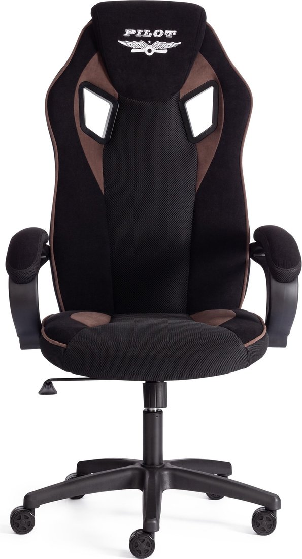 

Игровое (геймерское) кресло TetChair Pilot флок/ткань (черный/черный/коричневый)