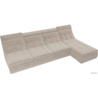 Модульный диван Лига диванов Холидей люкс 105553 (велюр, бежевый)