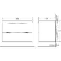  BelBagno Тумба под умывальник Marino-800-2C-SO-RC-P (rovere ciliegio)