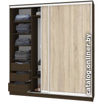 Шкаф-купе Кортекс-мебель Сенатор ШК12-45 Классика ДСП (венге/дуб сонома)