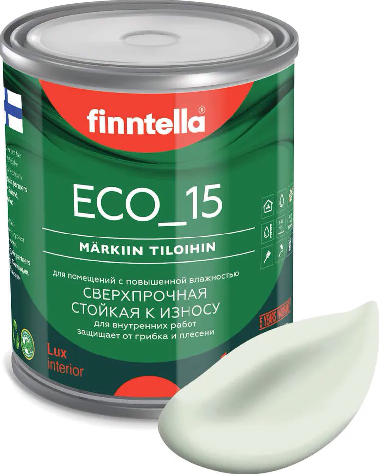 

Краска Finntella Eco 15 Kalpea F-10-1-1-FL029 0.9 л (бледно-зеленый)